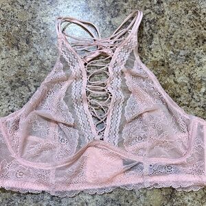 Victoria's Secret Lace-Up Pink Bralette